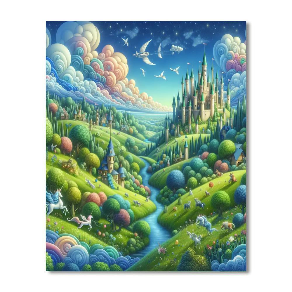 Luminous Fairy Tale Landscape Paint By Numbers Kits