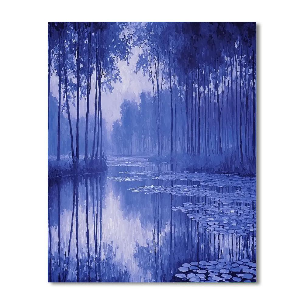 Claude Monet Inspired Twilight Forest Glimmer  Paint By Numbers