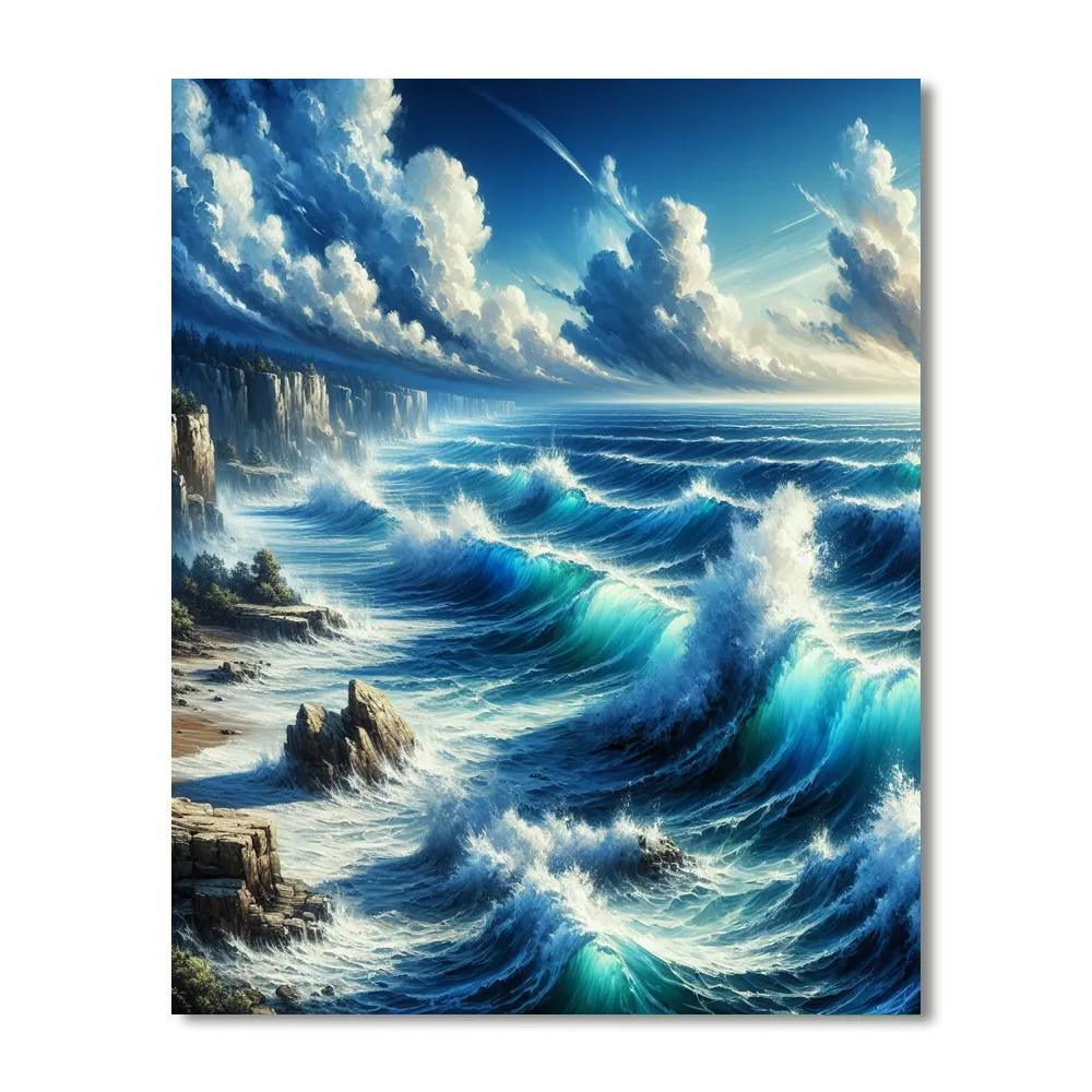 Ocean's Embrace Seascape Paint By Numbers Kits