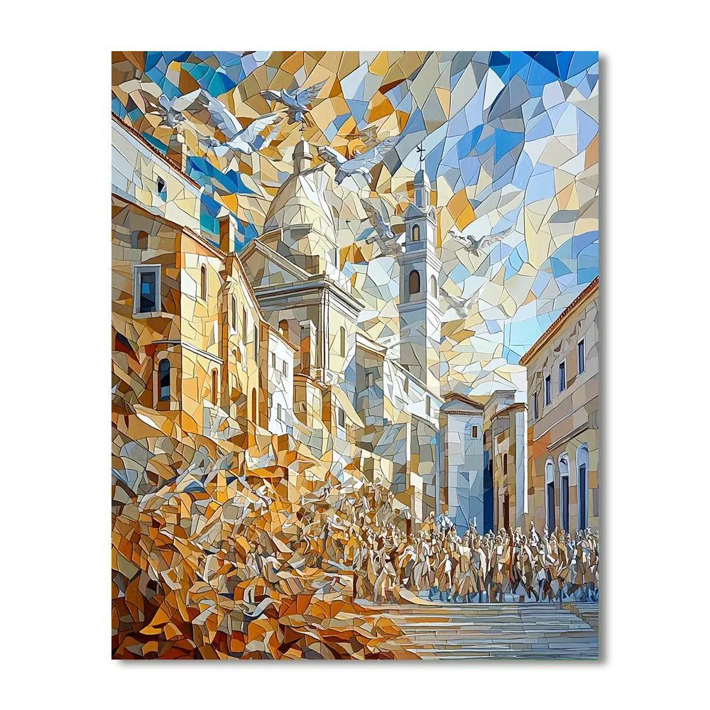 Michelangelo Inspired Michelangelo's Urban Elegance  DIY Paint By Numbers