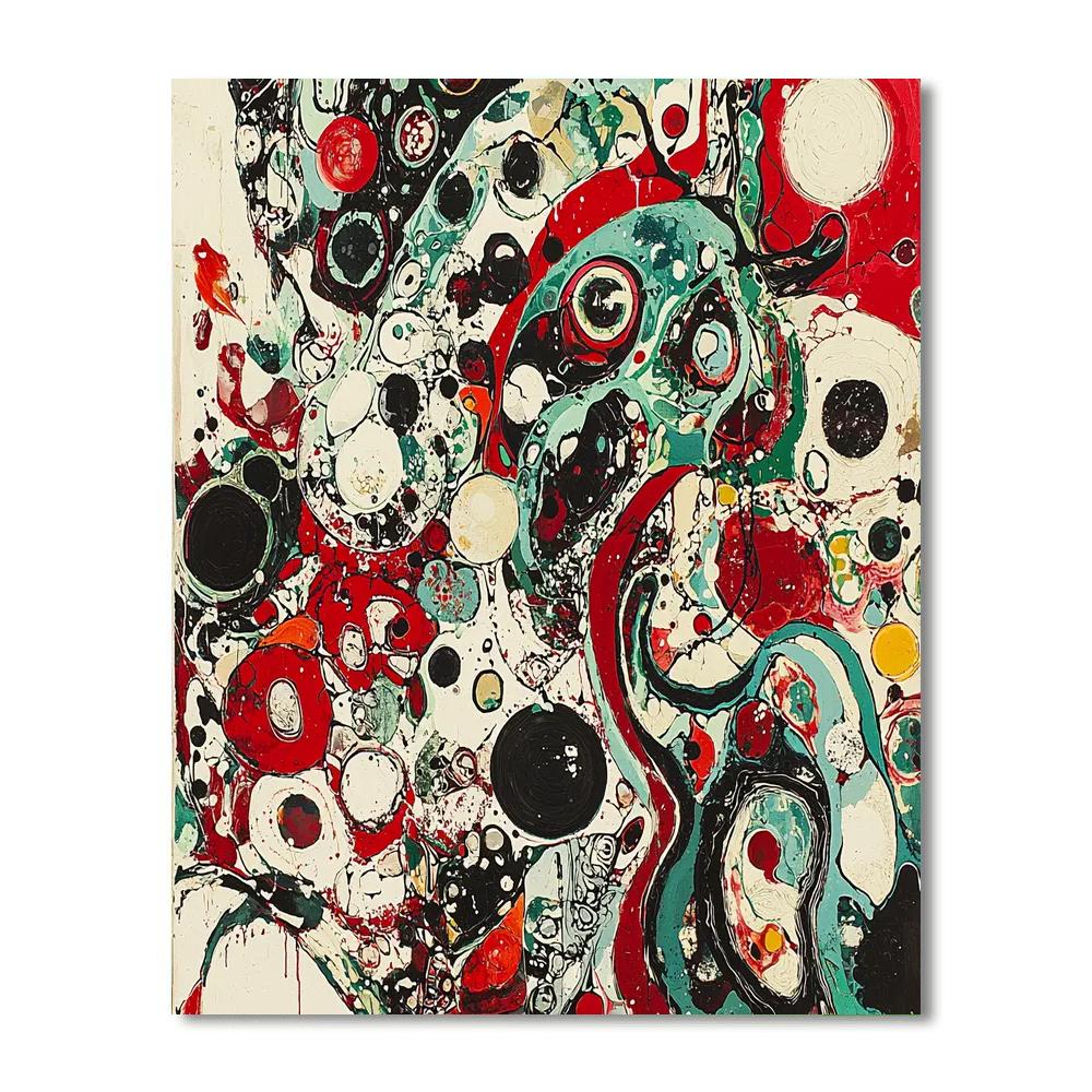 Jean-Michel Basquiat Inspired Veil Of Complexity  Number Painting