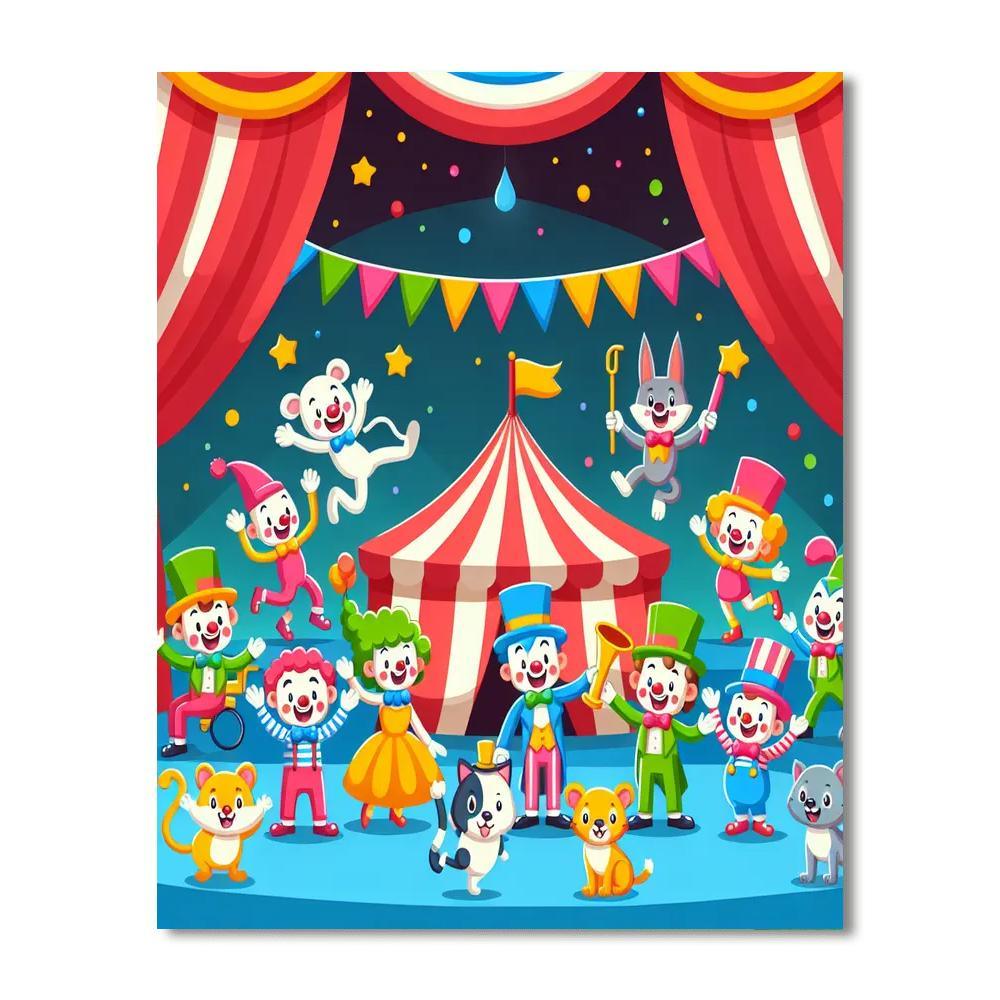 Circus Celebration Painting By Numbers Kit