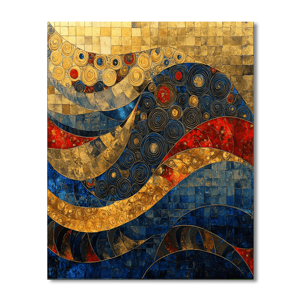 Gustav Klimt Inspired Patterns Of Harmony  Numbered Painting Kits