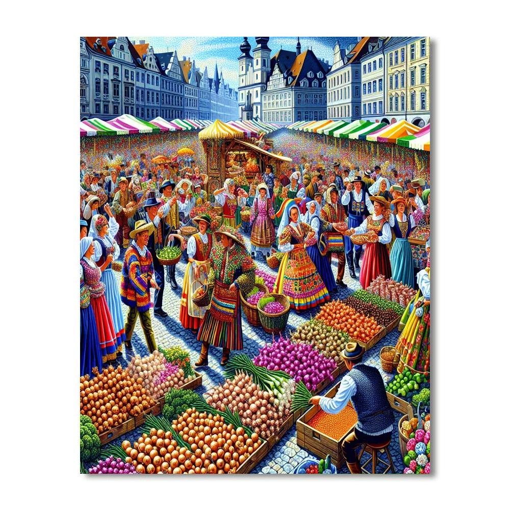 Zibelemärit - Bern, Switzerland Painting Number Kit