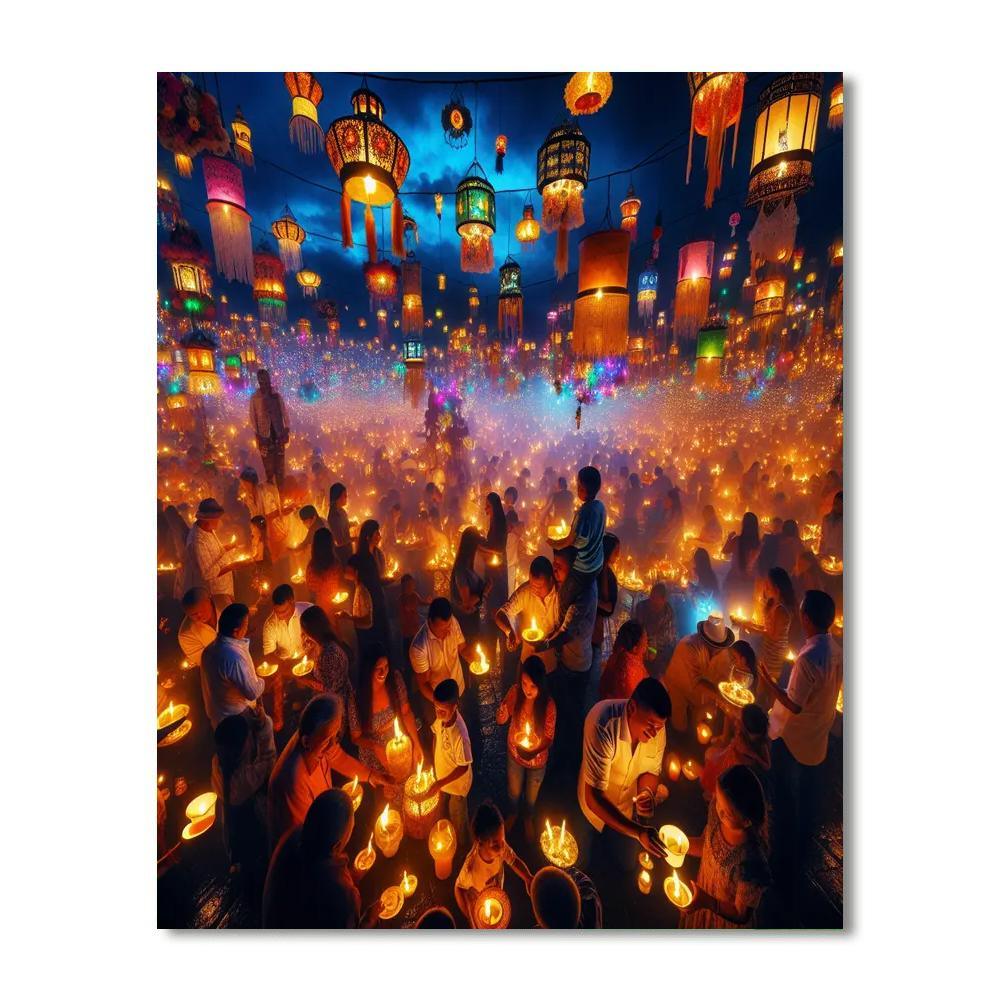 Noche De Las Velitas Paint By Numbers Art