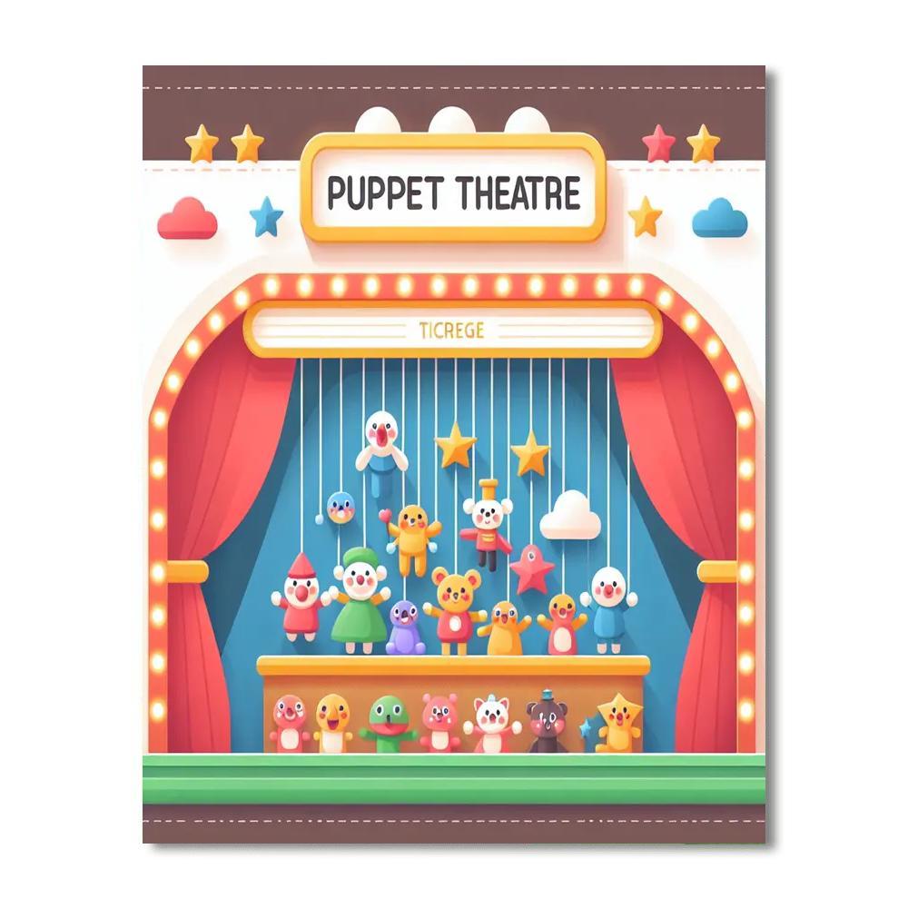 Petite Puppet Theater Numbered Painting Kits