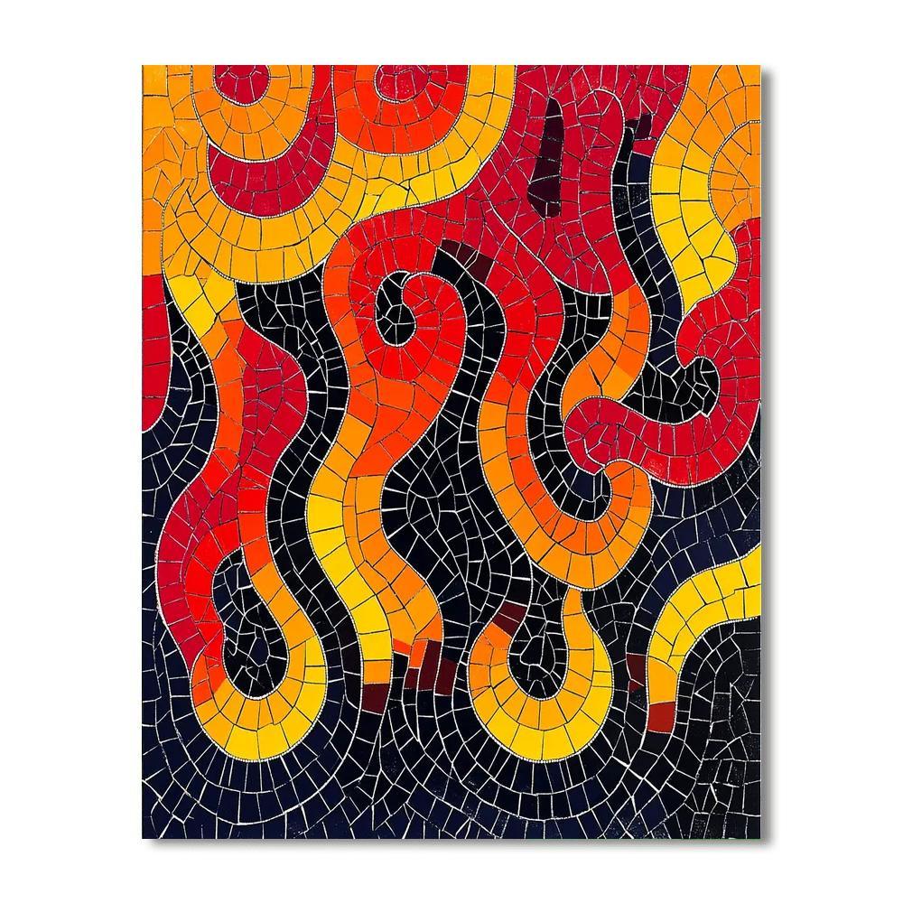 Yayoi Kusama Inspired Mosaic Of Echoes  Paint By Number