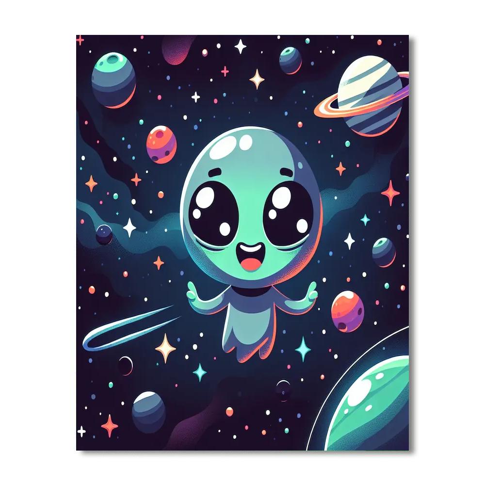 Curious Alien Paint By Color