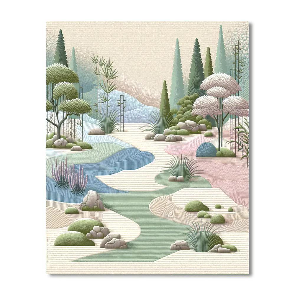 Zen Garden Escape Tapestry Paint By Numbers Kits