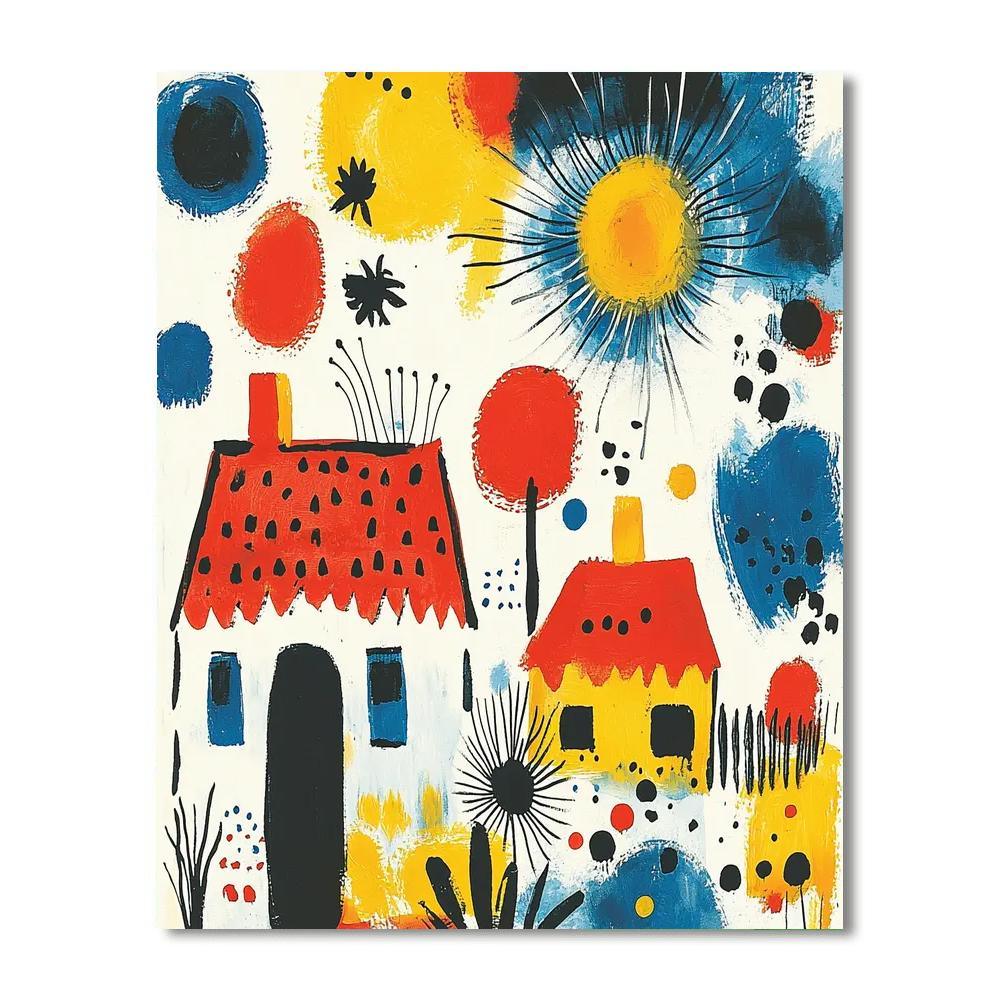 Joan Miró Inspired Whimsical Dreams Of Childhood  Numbered Painting Kits