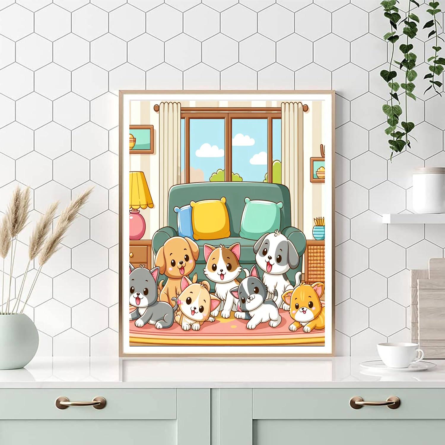Paw-some Pets Painting Number Kit