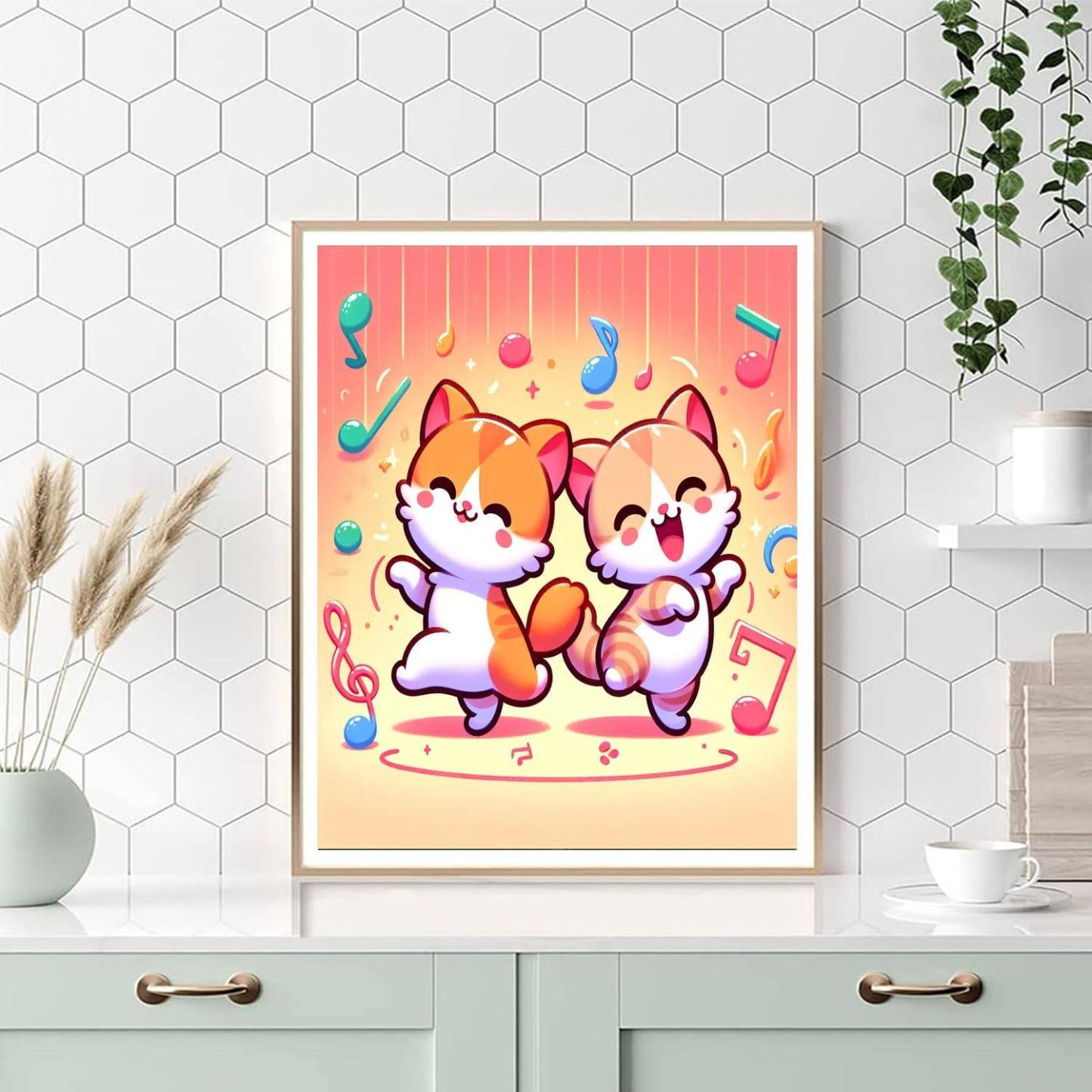Dancing Kittens Paint By Number