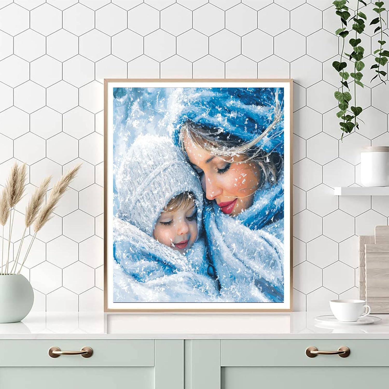 First Snowfall Magic DIY Paint By Numbers