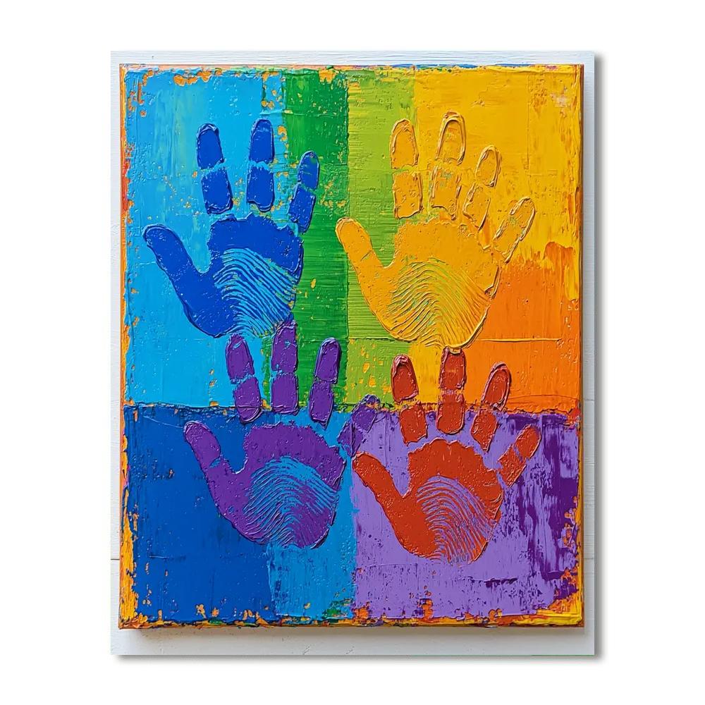 A Mother's Handprint Paint By Number