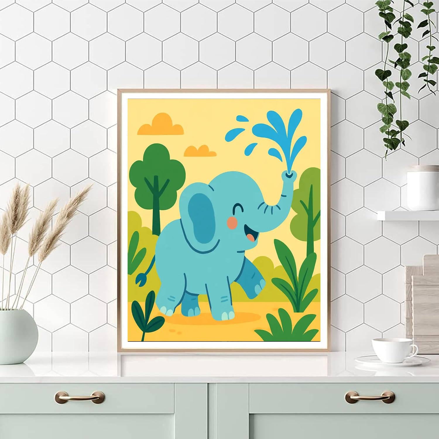 Happy Jungle Creatures Paint By Numbers