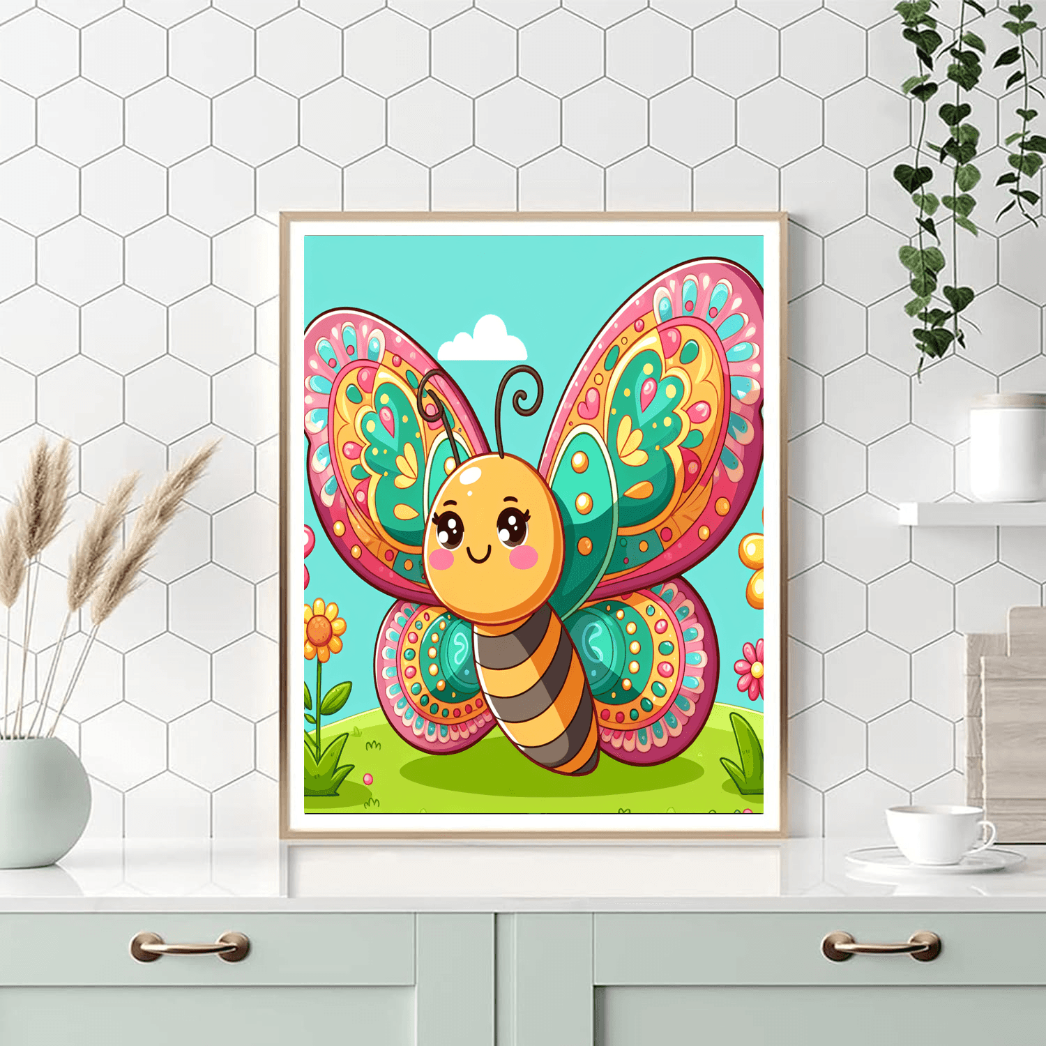 Whimsical Butterfly Paint By Numbers Art