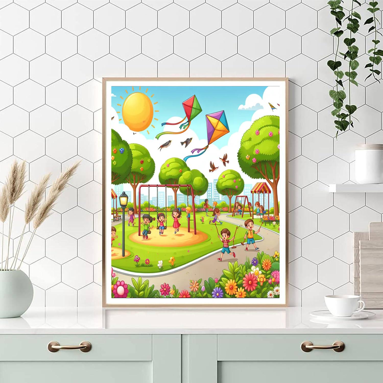 Sunny Park Play Day Painting By Numbers Kit