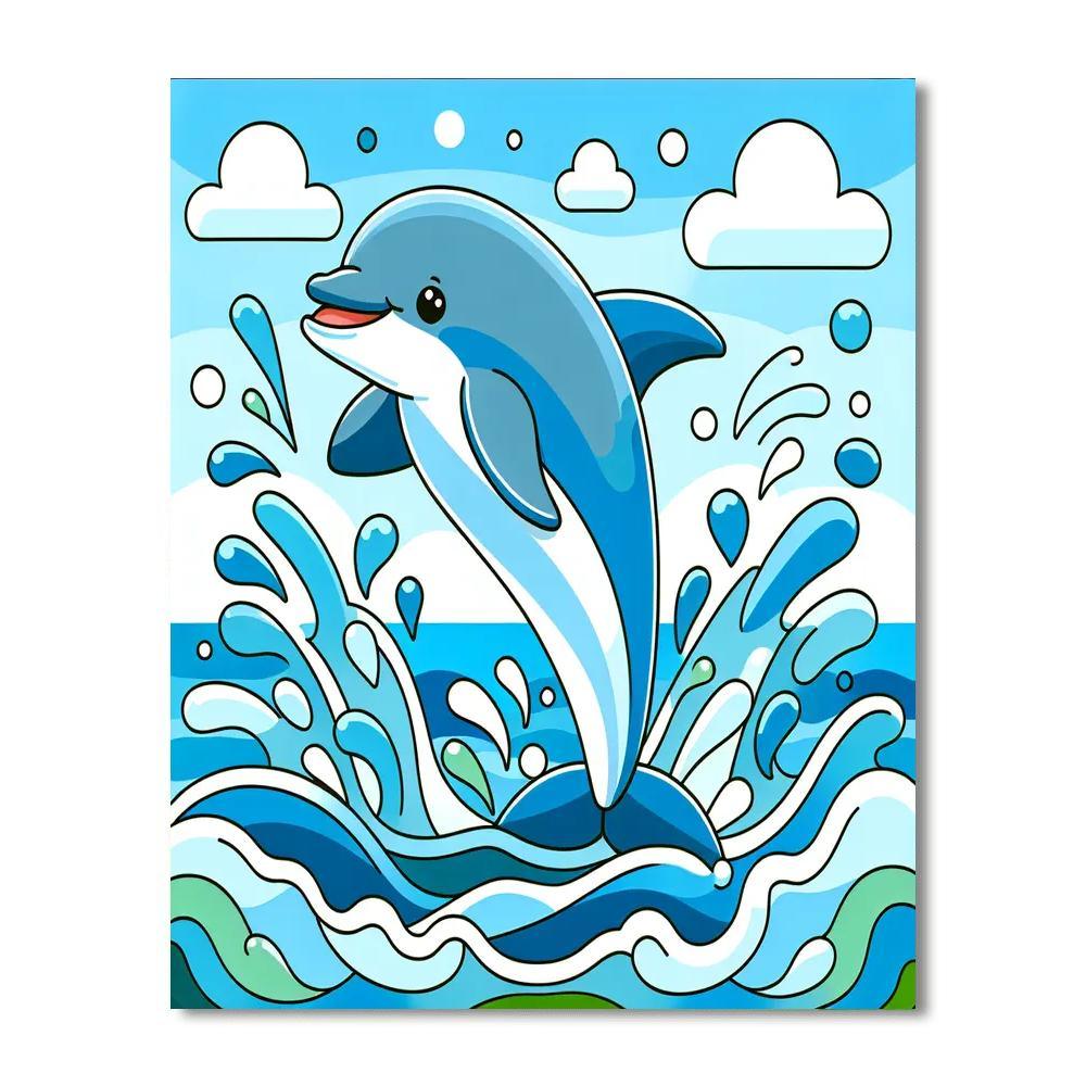 Jolly Dolphin Adventure Number Painting