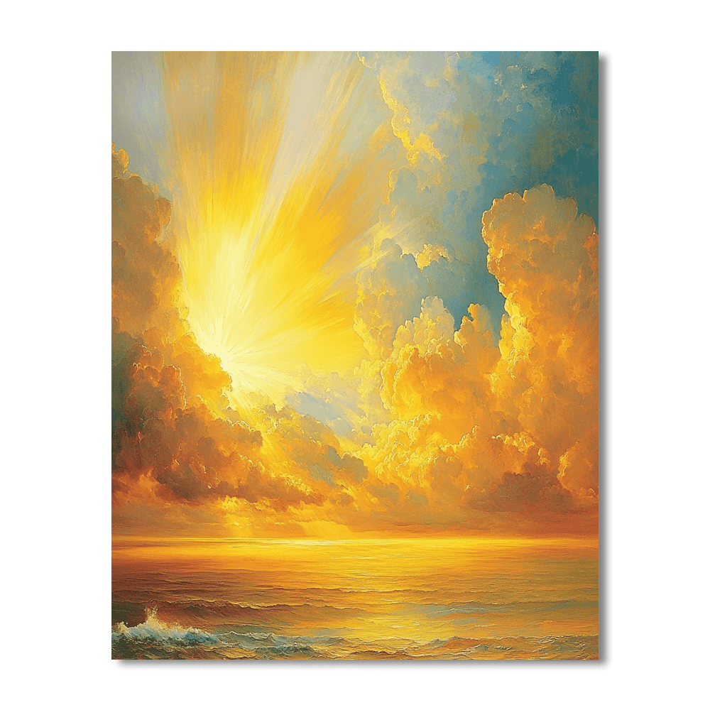 J.M.W. Turner Inspired Rays Of Inspiration  Paint By Numbers Art
