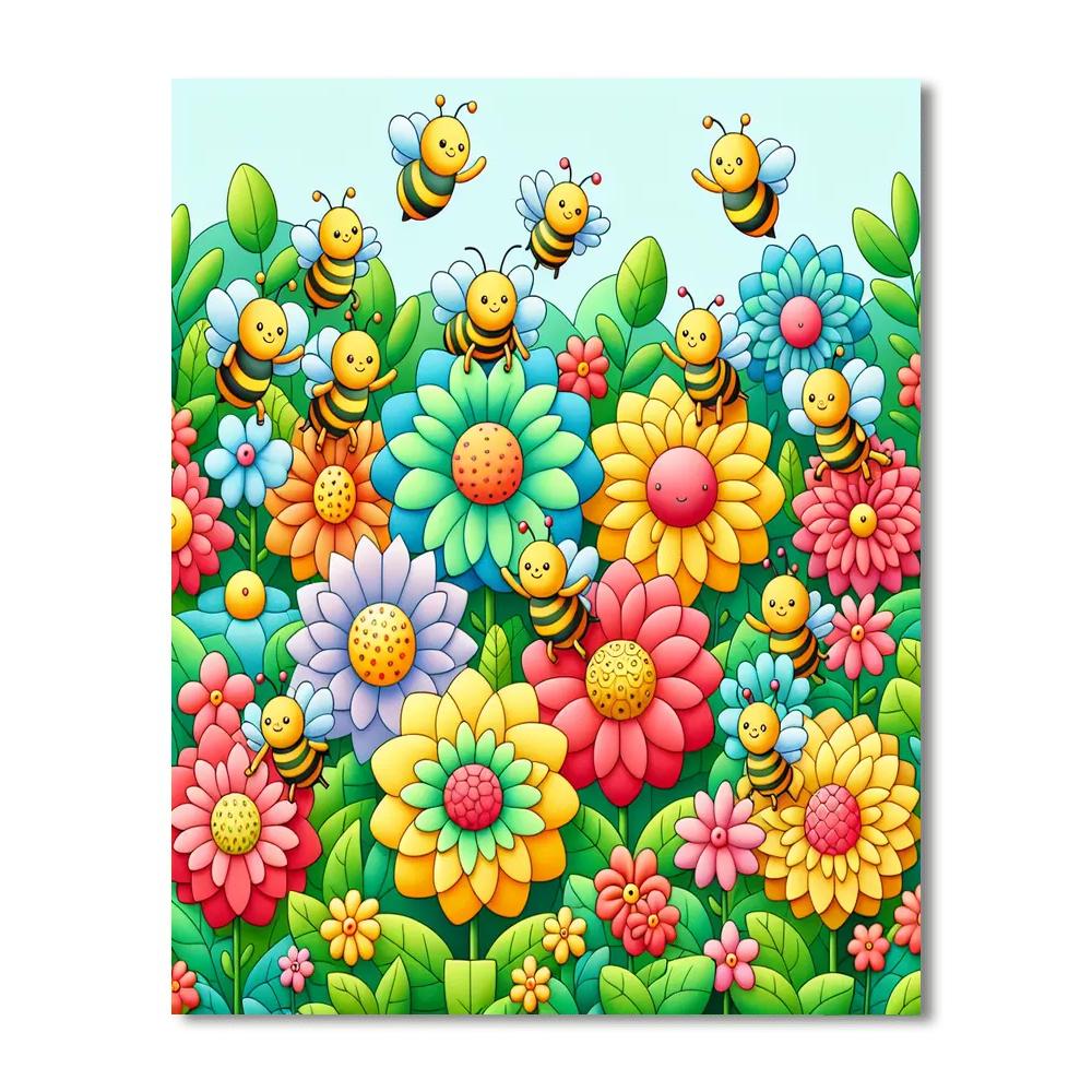 Bubbly Bee Ballet Paint By Color
