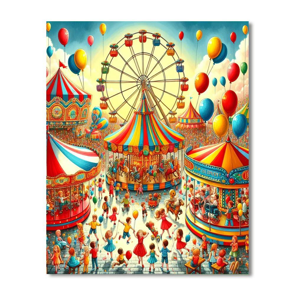 Lively Carnival Festivities Painting Number Kit