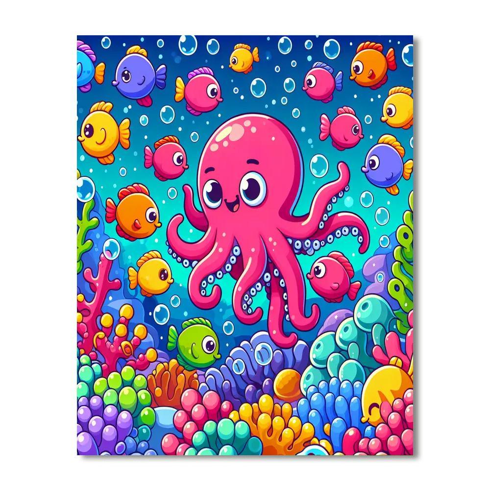 Colorful Underwater Scene Numbered Painting Kits