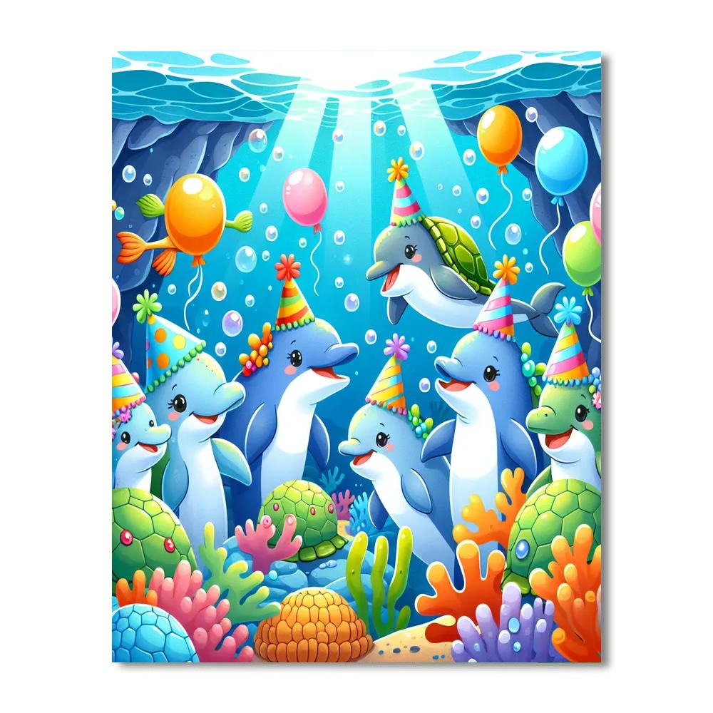 Giggling Ocean Party Numbered Painting Kits