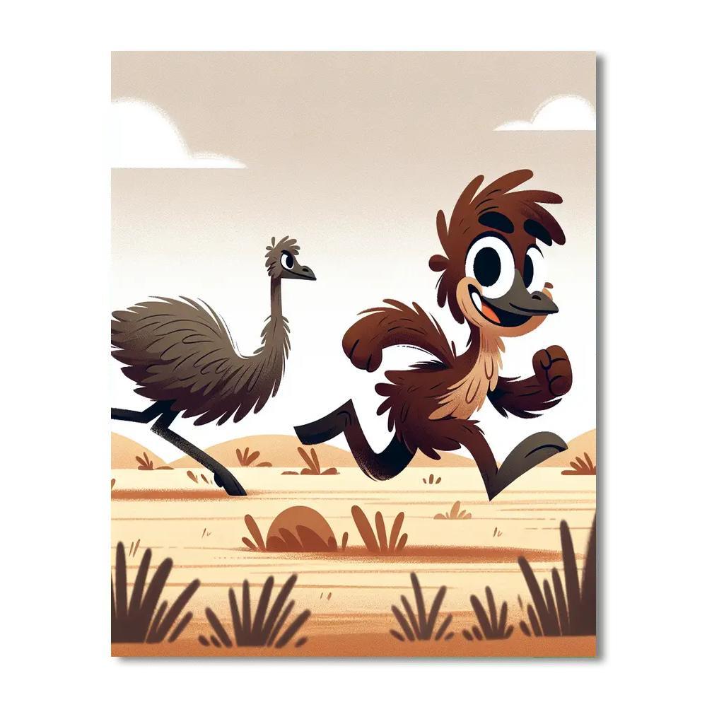 Energetic Emu Numbered Painting Kits