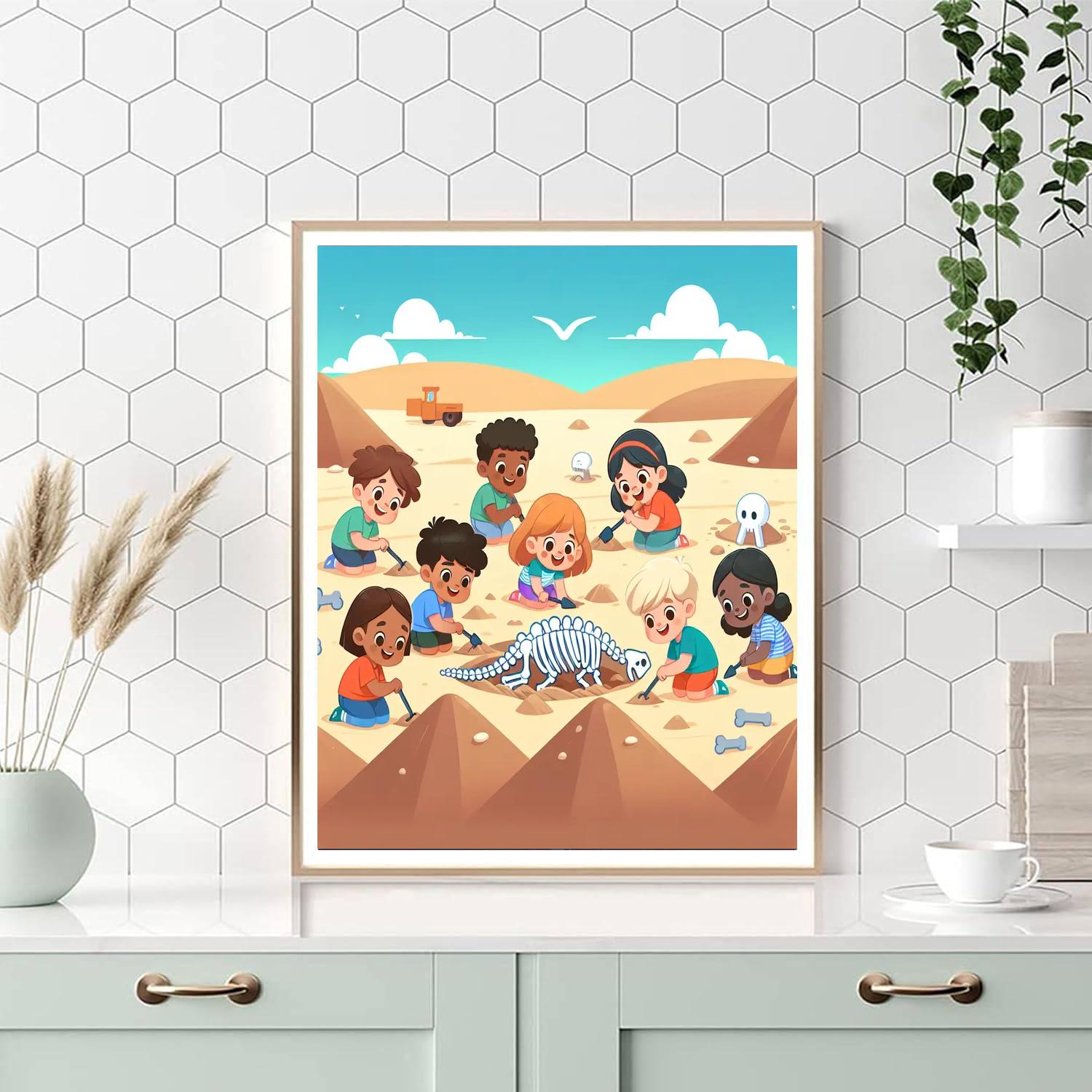 Dino Discovery Dig Numbered Painting Kits