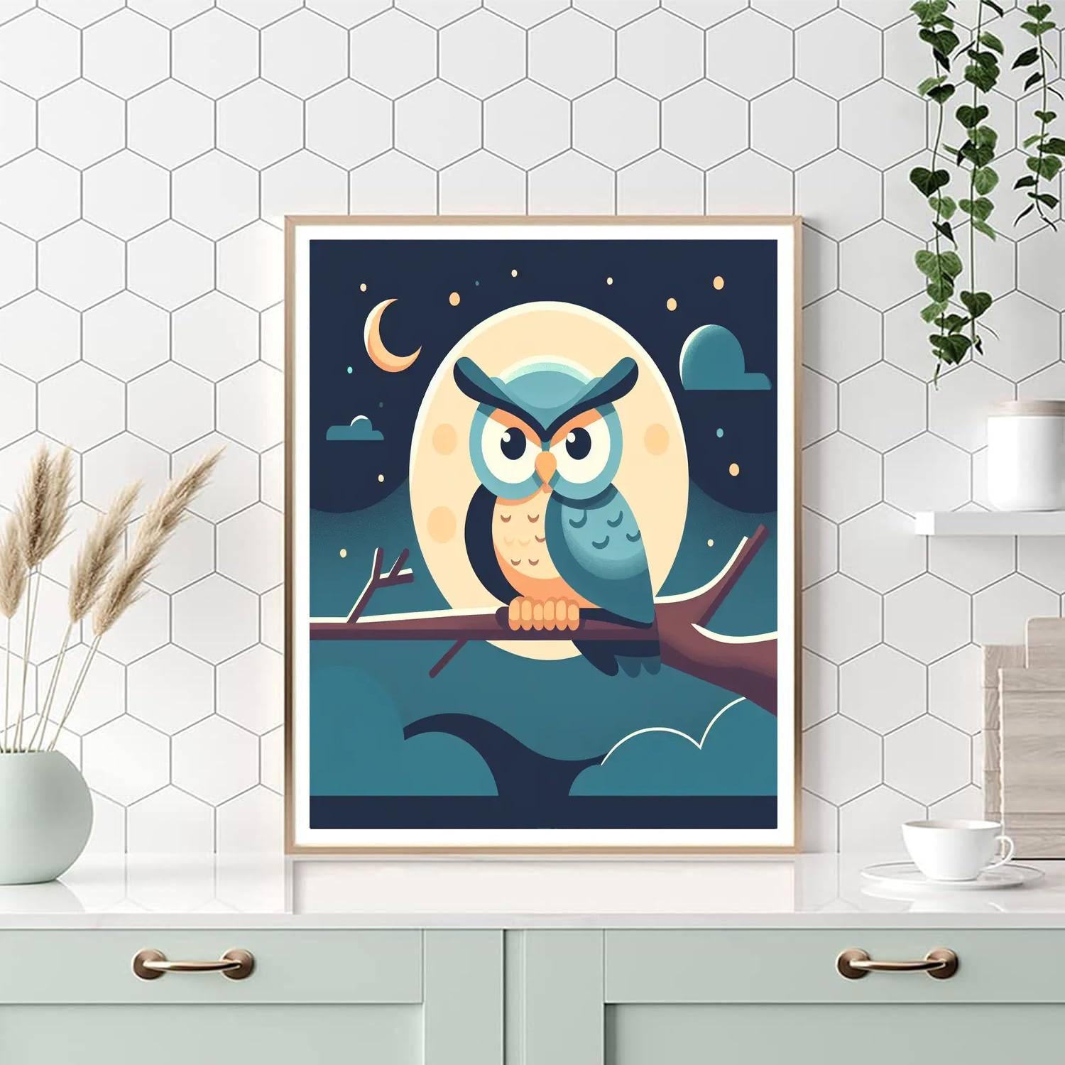 Wise Owl Evening Numbered Painting Kits