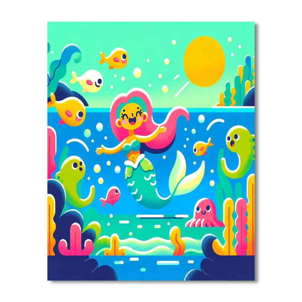Majestic Mermaid Lagoon Numbered Painting Kits