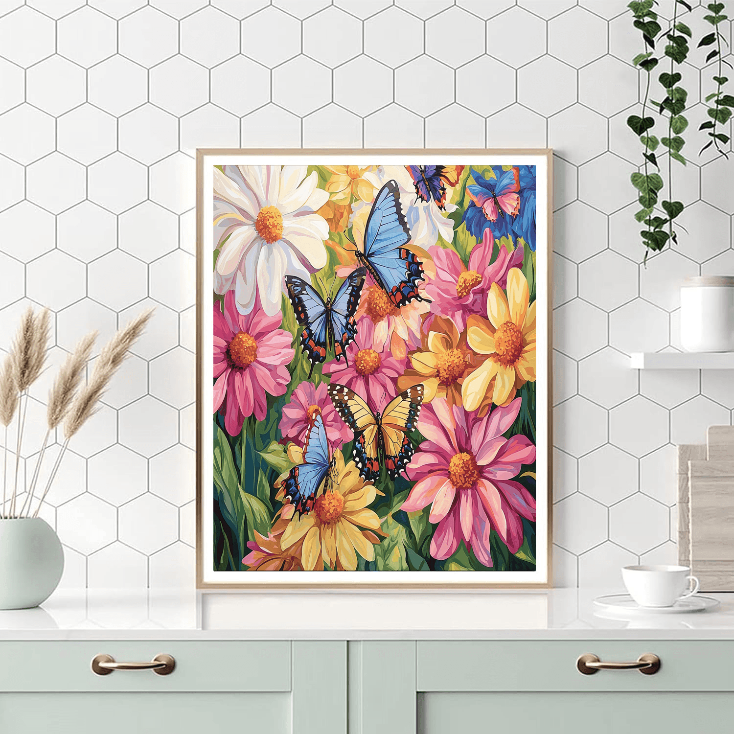 Georgia O'Keeffe Inspired Dance Of The Butterflies  Paint By Numbers Art