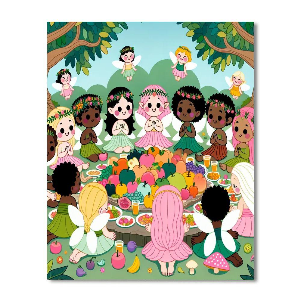 Magic Forest Fairy Feast DIY Paint By Numbers