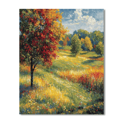 Claude Monet Inspired Harmony Of Seasons  Painting By Numbers Kit