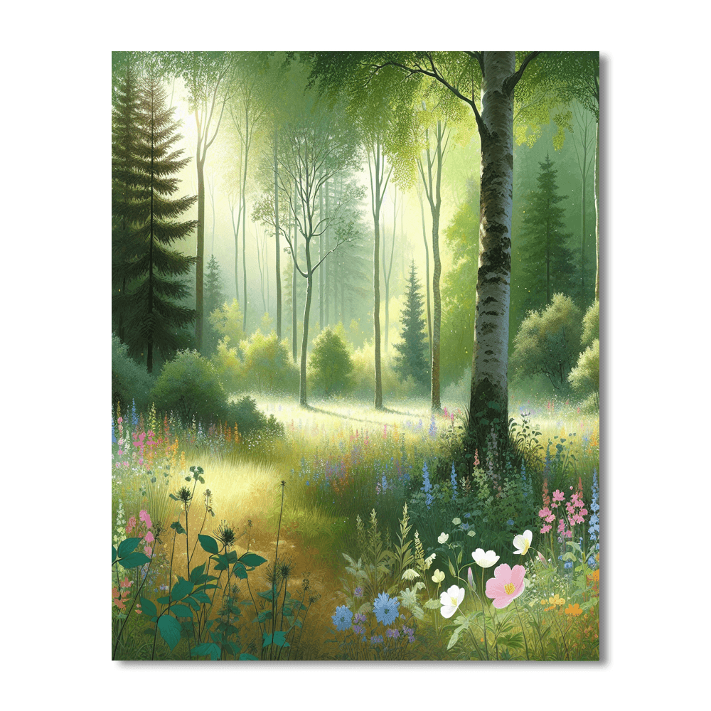 Beautiful Forest Glade Painting By Numbers Kit