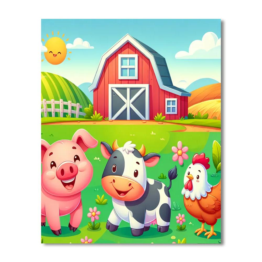 Cheery Farm Fun Paint By Numbers