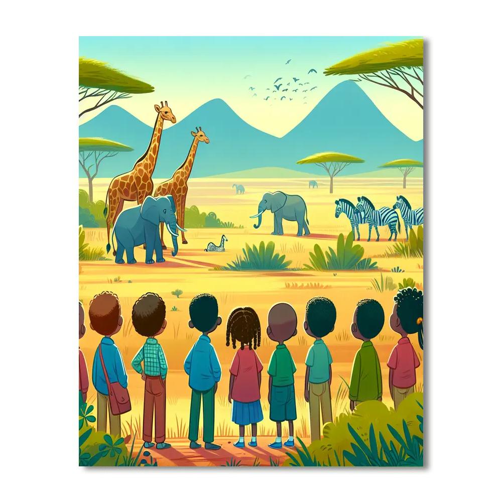 Safari Discovery Excursion Painting By Numbers Kit