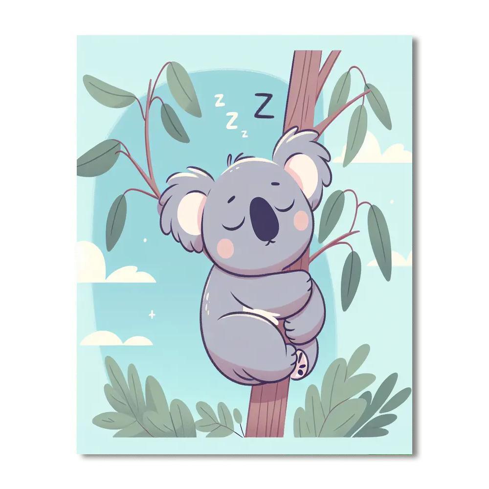 Cuddly Koala Nap Time Numbered Painting Kits