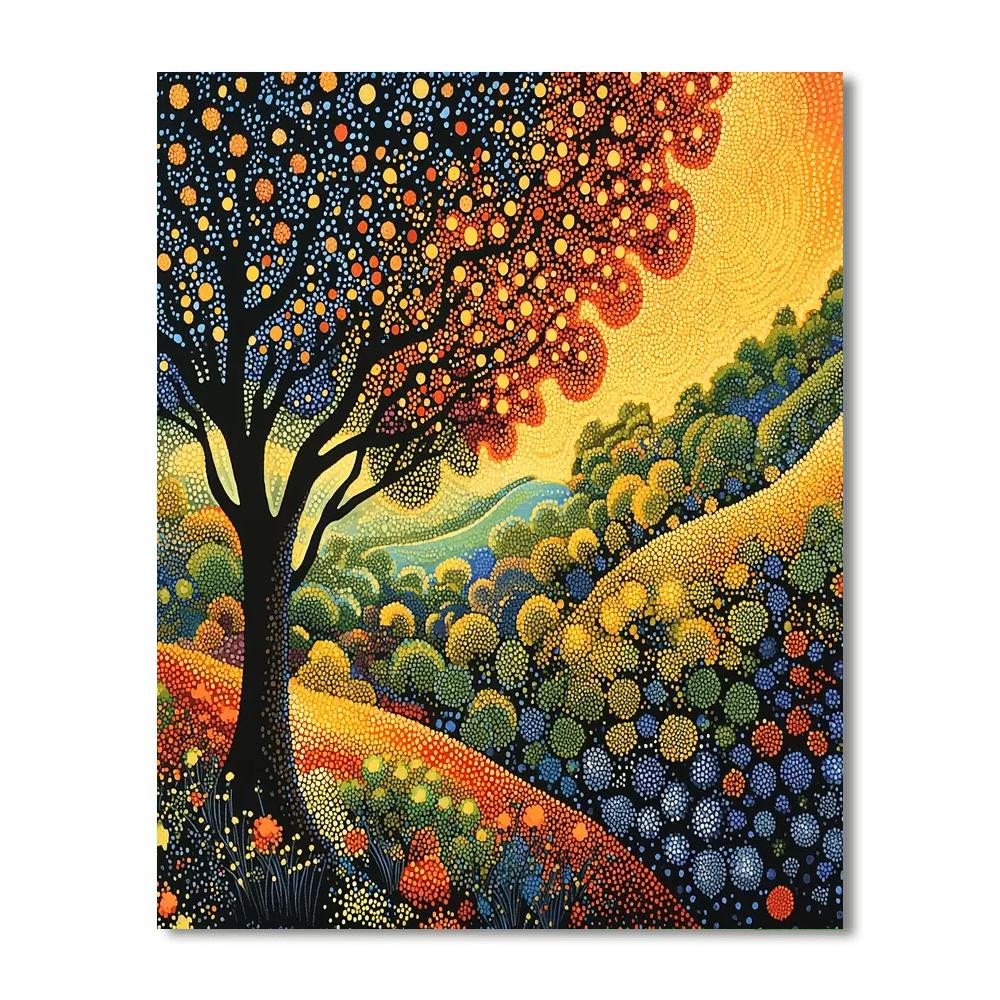 Georges Seurat Inspired Fractal Whispers  Paint By Numbers Art