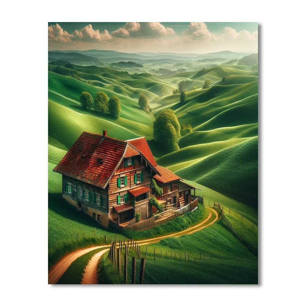 Pastoral Countryside Peace Paint By Numbers