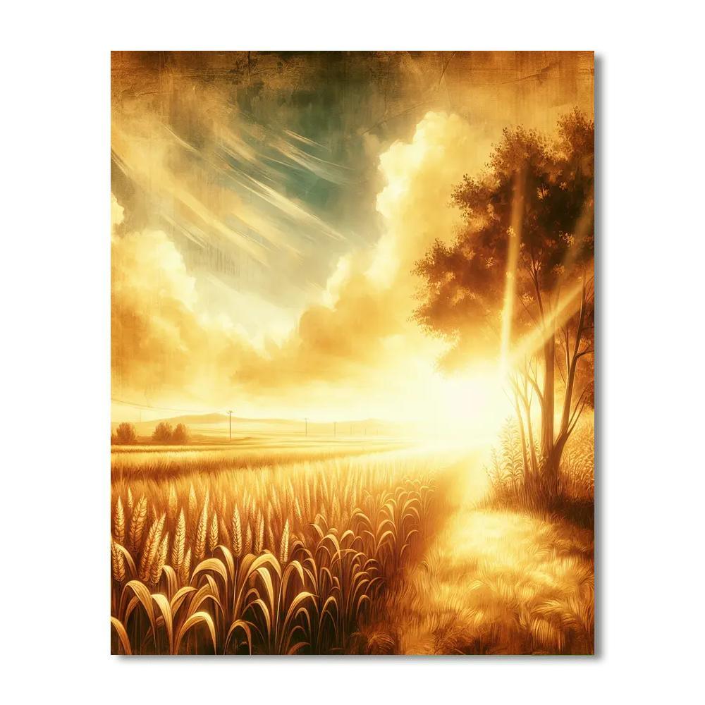 Golden Field Harvest Paint By Numbers Art