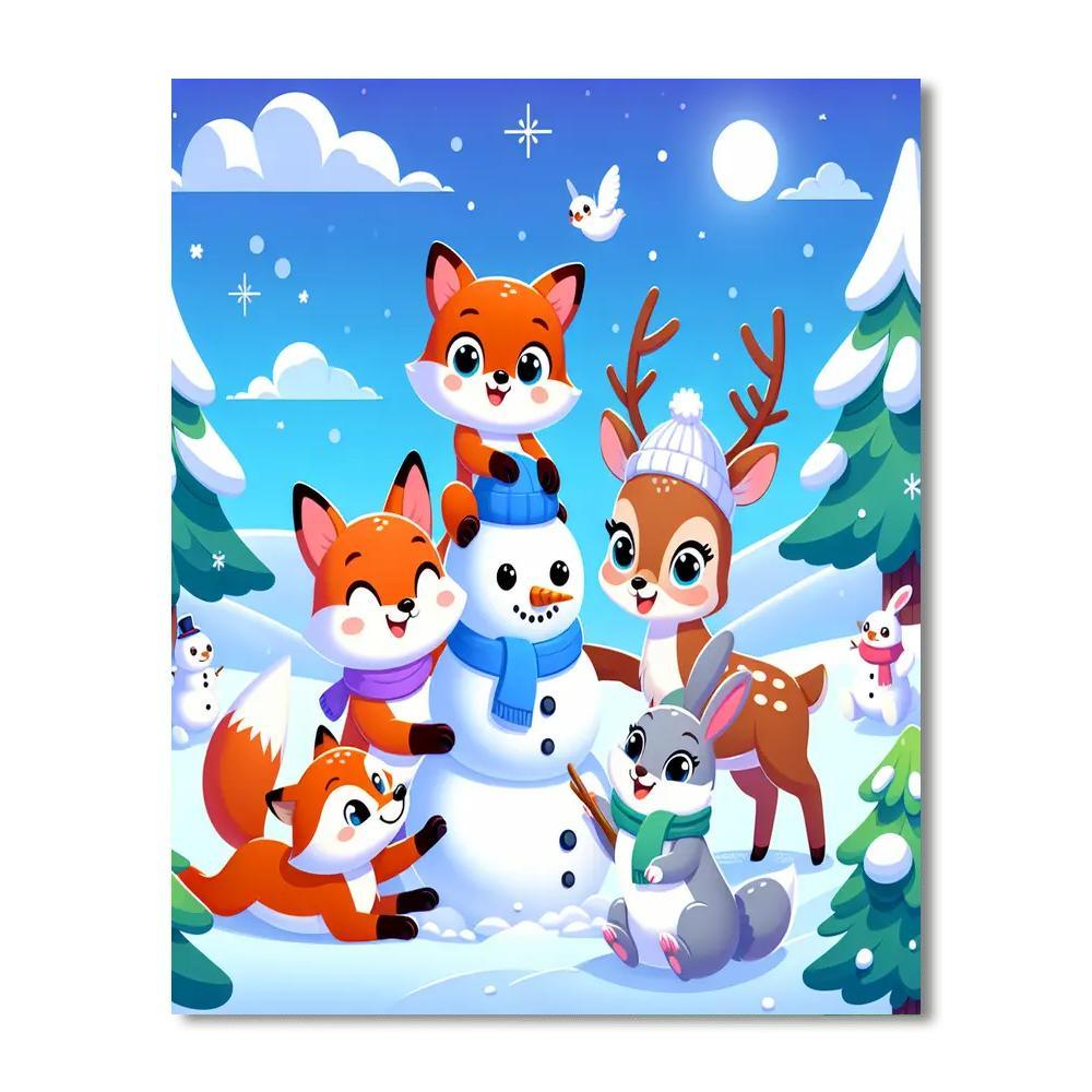 Adventures In Snowland Paint By Numbers