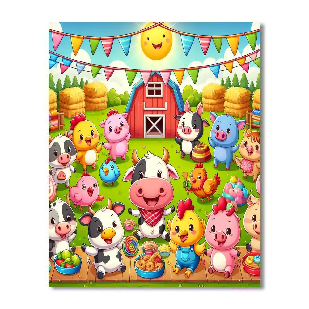 Joyful Farm Festival Paint By Number