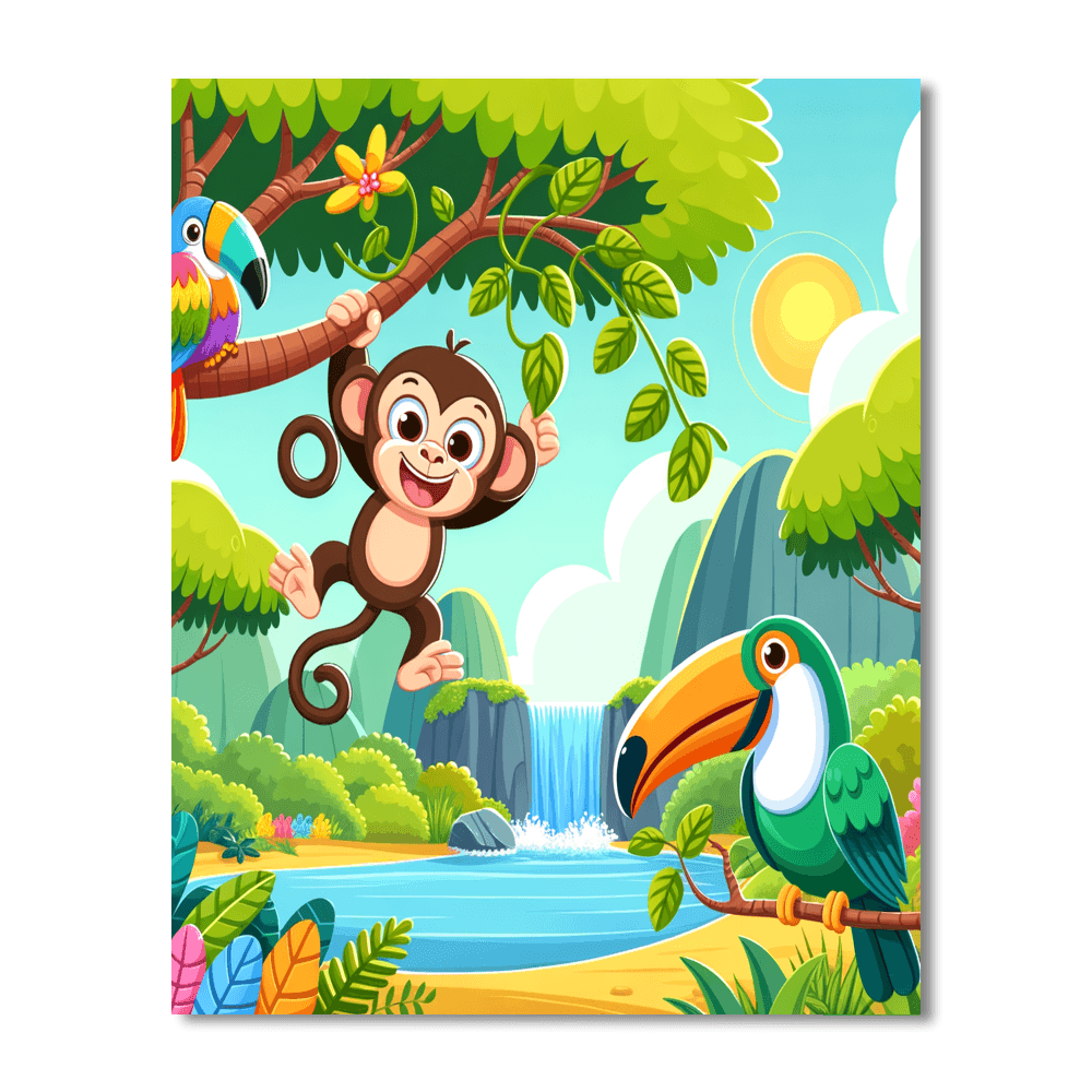 Jolly Jungle Friends Paint By Color