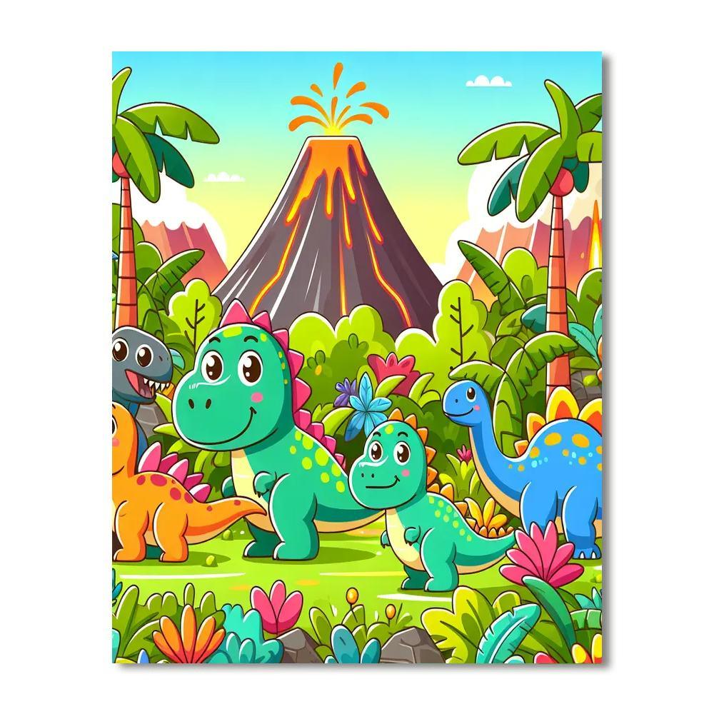 Happy Dino Discovery Numbered Painting Kits
