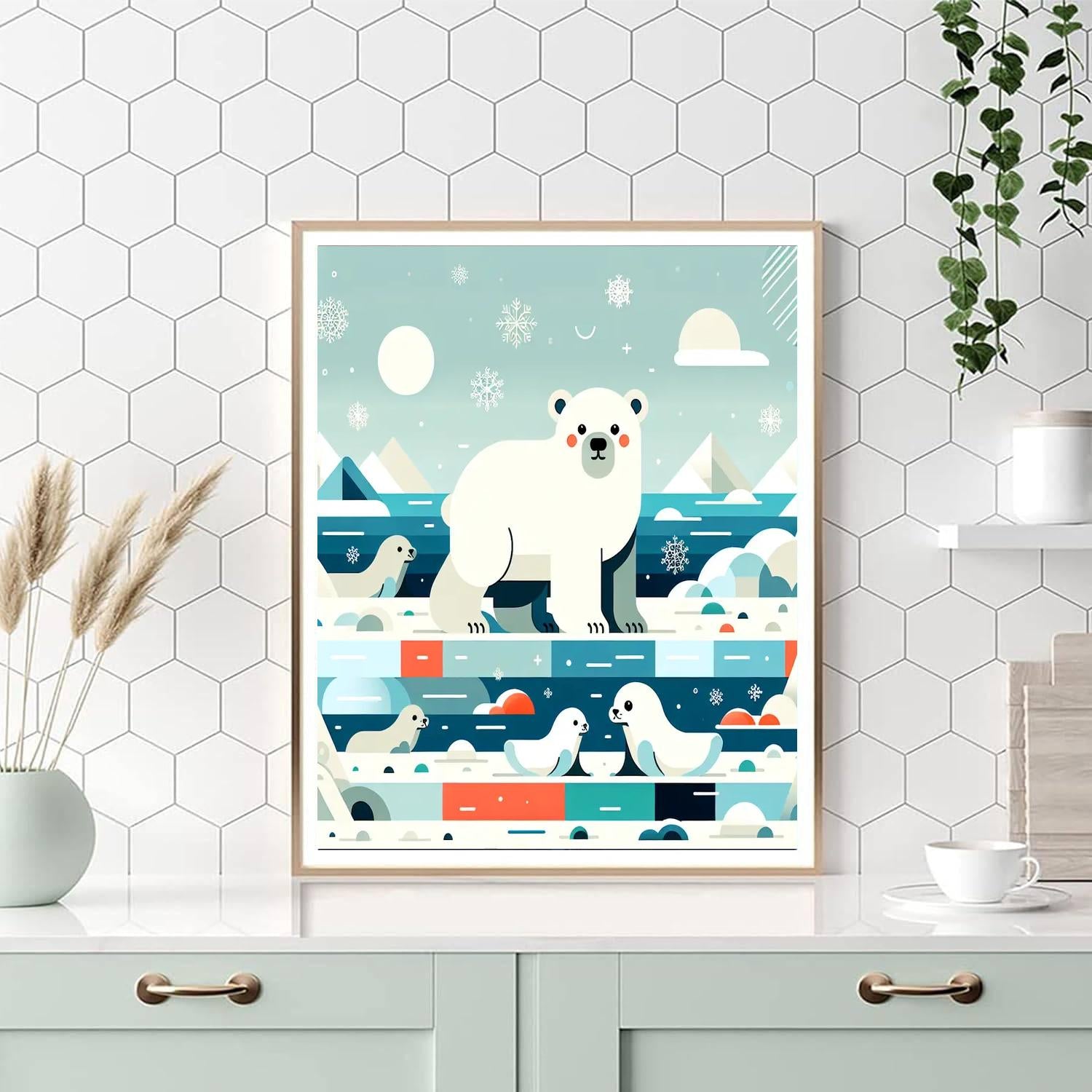Polar Bear's Arctic Quest Painting By Numbers Kit