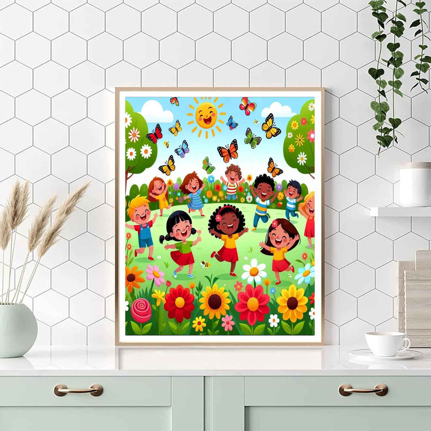 Cheerful Garden Celebration Painting By Numbers Kit