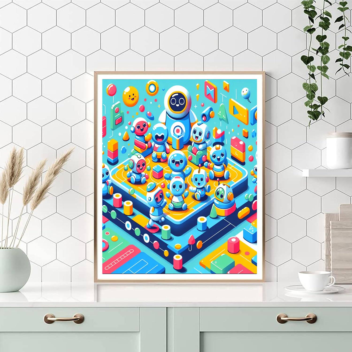 Radiant Robot Pals Paint By Numbers Kits