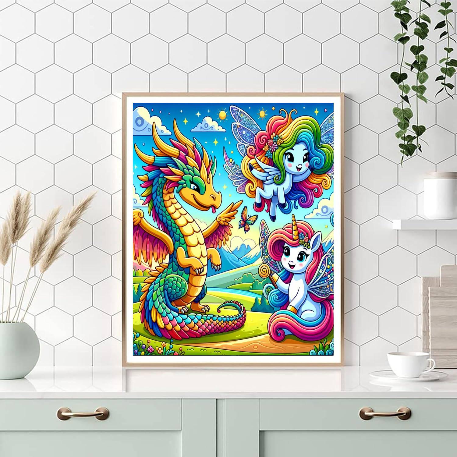 Magical Fantasy Creatures Painting By Numbers Kit