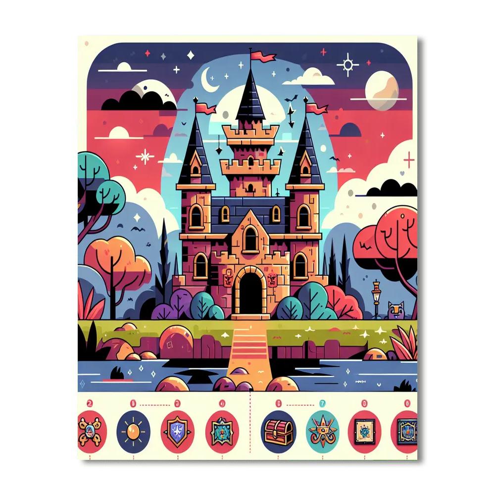 Mystery In The Castle Painting Number Kit
